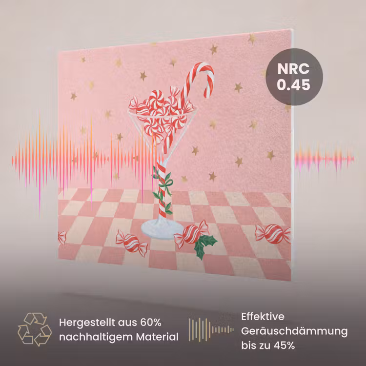 Akustikbild - Süßigkeiten – Glas – Rosa — 3