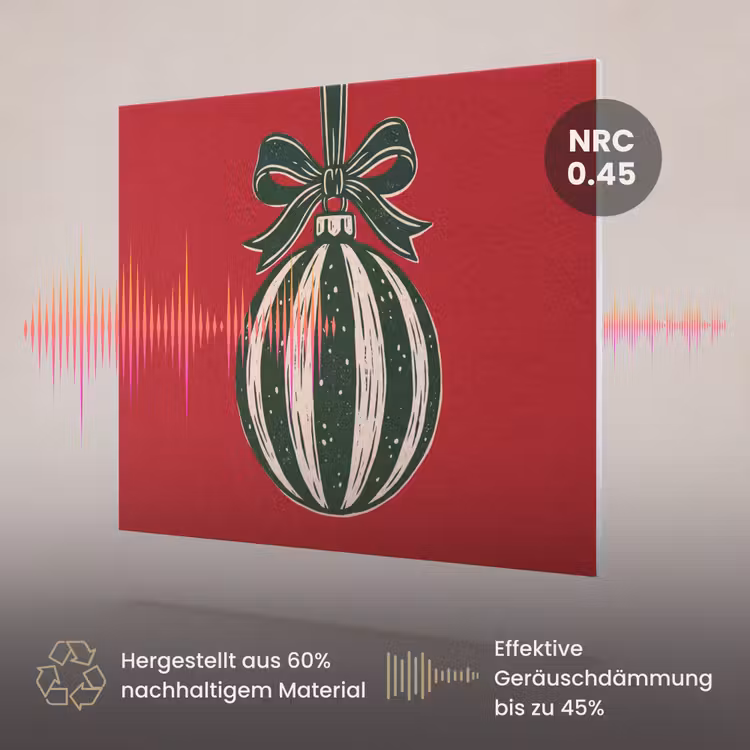 Akustikbild - Weihnachtskugel – Weihnachten – Rot — 3