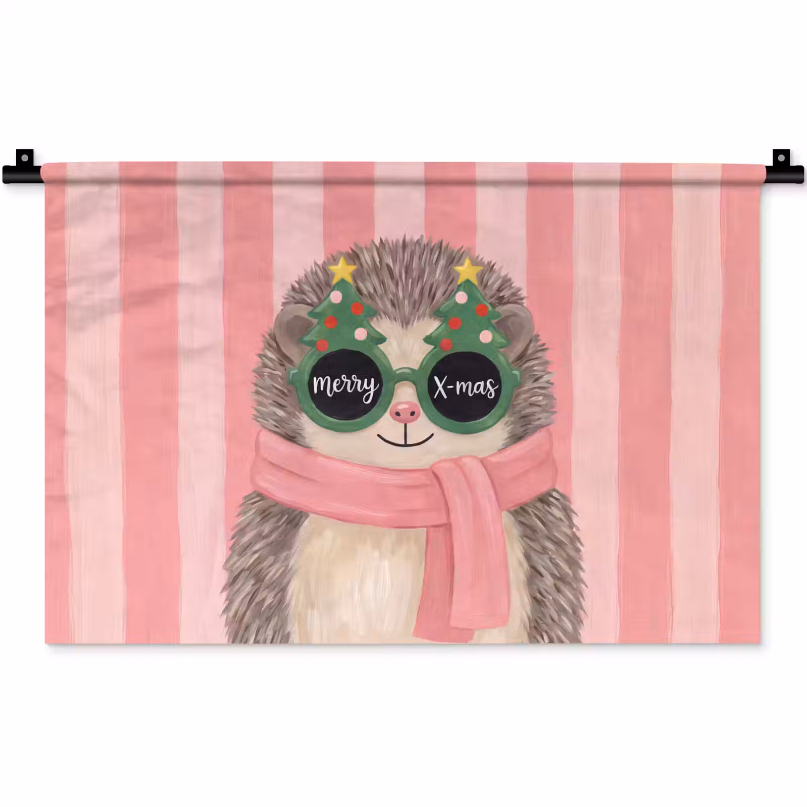 Wandteppich - Igel – Weihnachten – Illustration — 1
