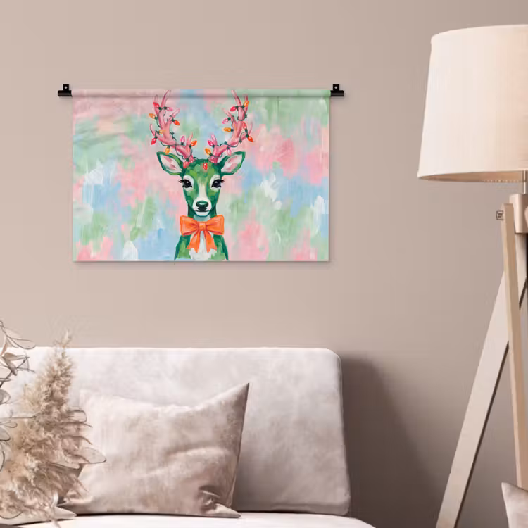 Wandteppich - Hirsch – Weihnachten – Tiere — 2