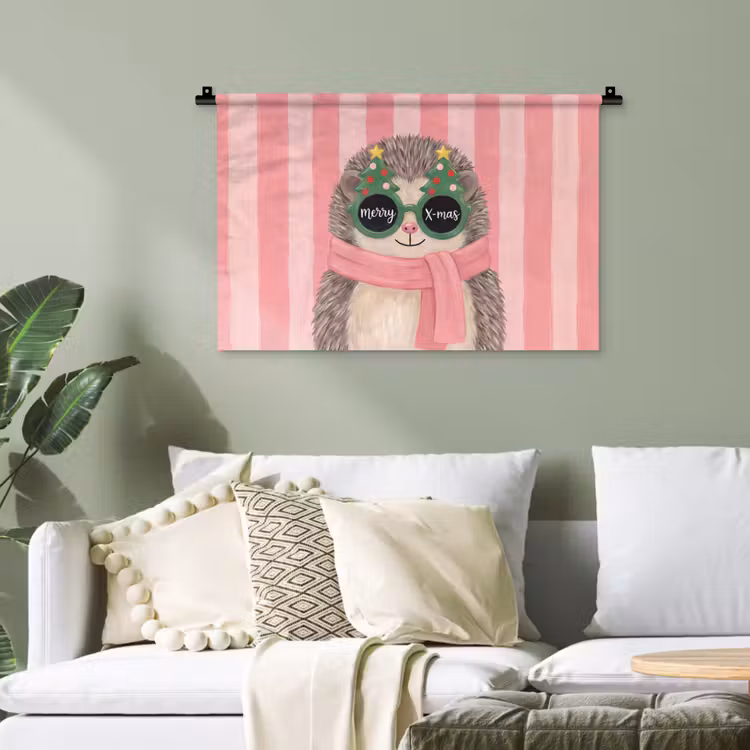 Wandteppich - Igel – Weihnachten – Illustration — 4