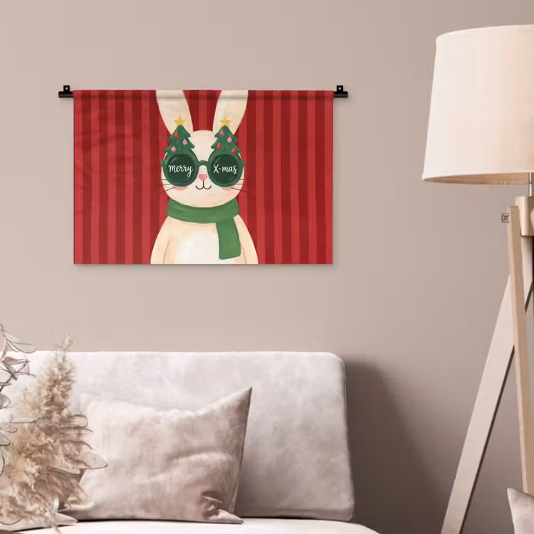 Wandteppich - Kaninchen – Weihnachten – Tiere — 2