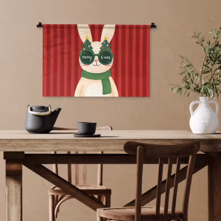 Wandteppich - Kaninchen – Weihnachten – Tiere — 3