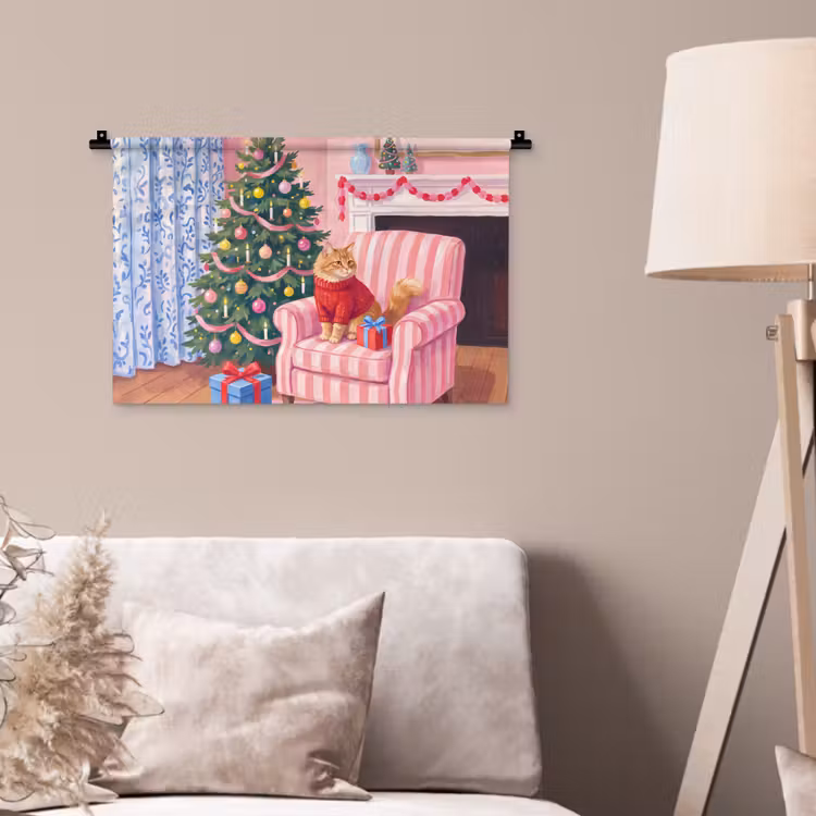 Wandteppich - Katze – Weihnachten – Inneneinrichtung — 2