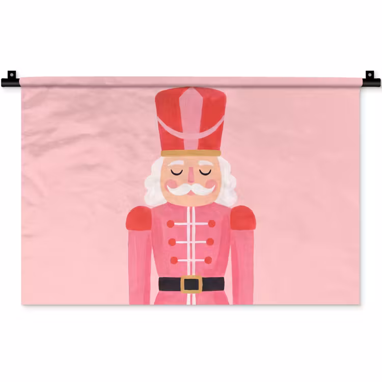 Wandteppich - Nussknacker – rosa Illustration — 1