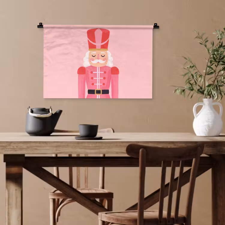 Wandteppich - Nussknacker – rosa Illustration — 3