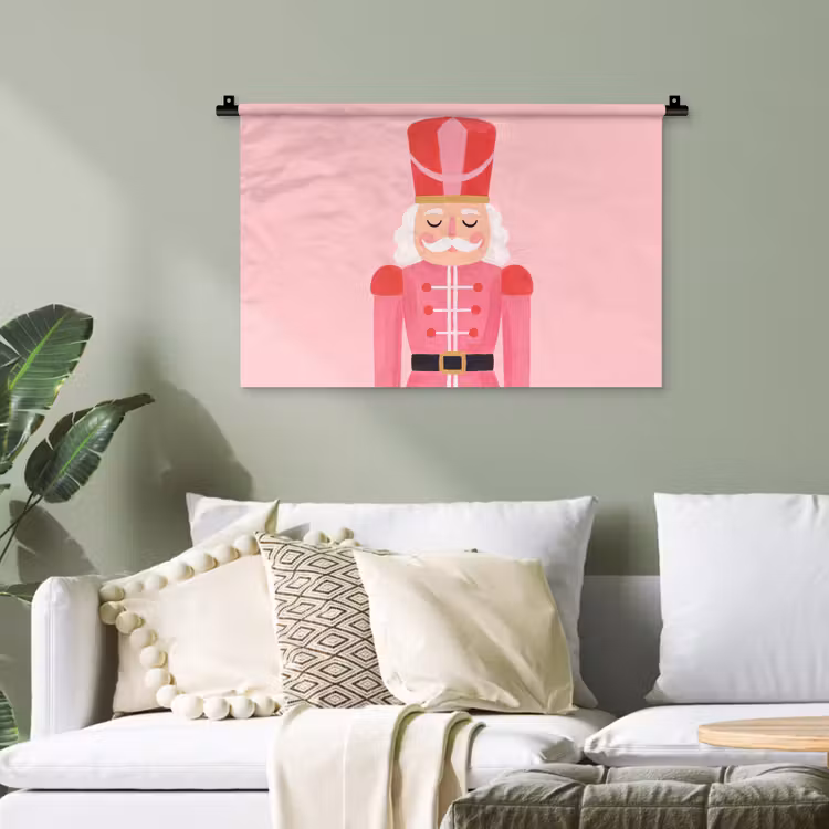 Wandteppich - Nussknacker – rosa Illustration — 4