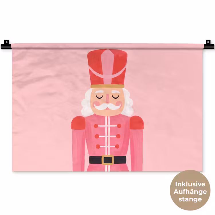 Wandteppich - Nussknacker – rosa Illustration — 9