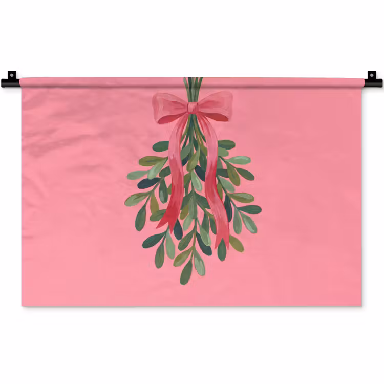 Wandteppich - Pflanze – Band – Rosa — 1