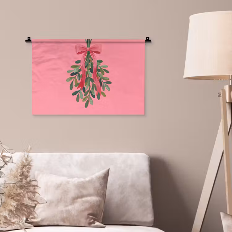 Wandteppich - Pflanze – Band – Rosa — 2
