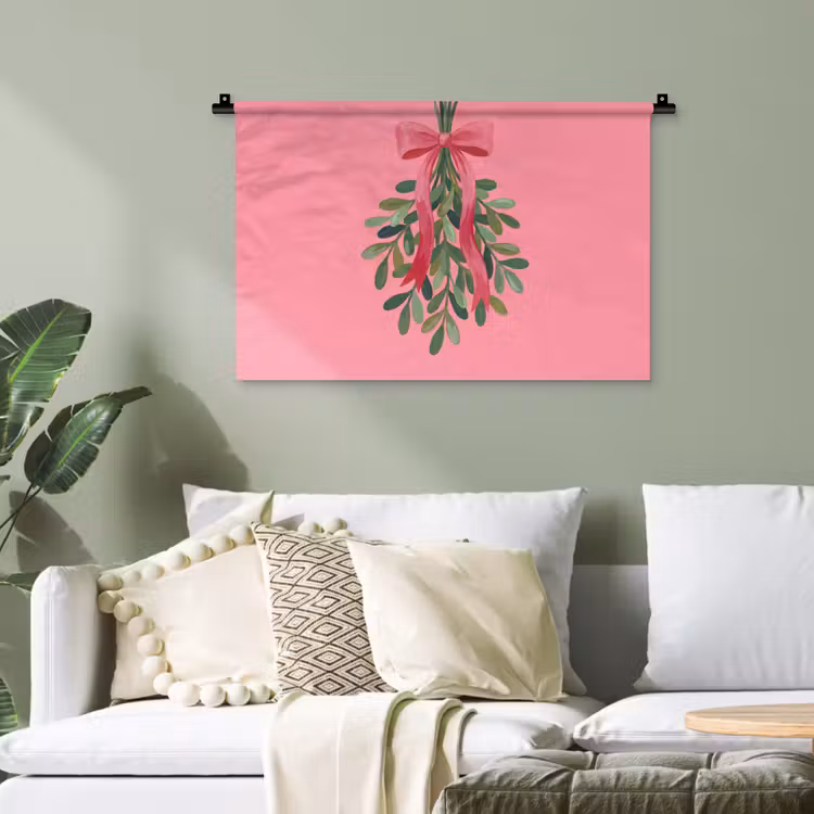 Wandteppich - Pflanze – Band – Rosa — 4