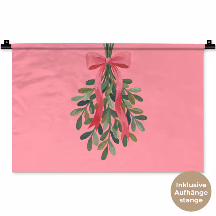 Wandteppich - Pflanze – Band – Rosa — 9