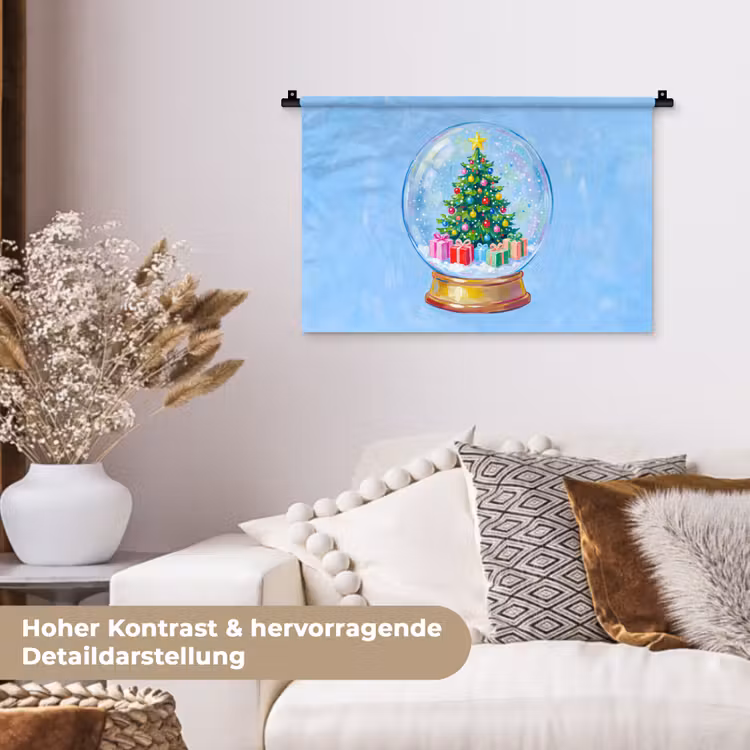 Wandteppich - Schneekugel – Weihnachten – Geschenke — 6