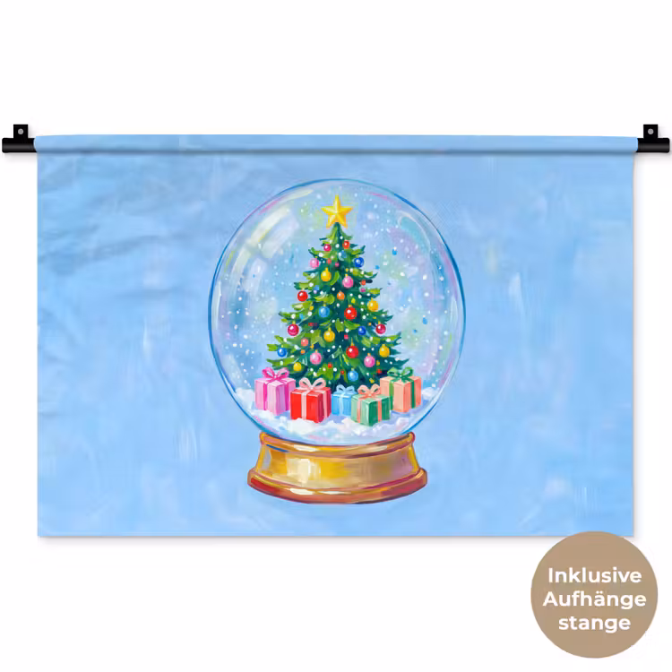 Wandteppich - Schneekugel – Weihnachten – Geschenke — 9
