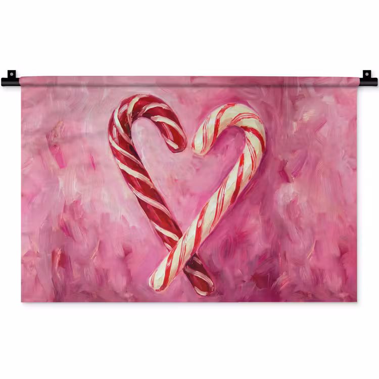 Wandteppich - Süßigkeiten – Herz – Rosa — 1