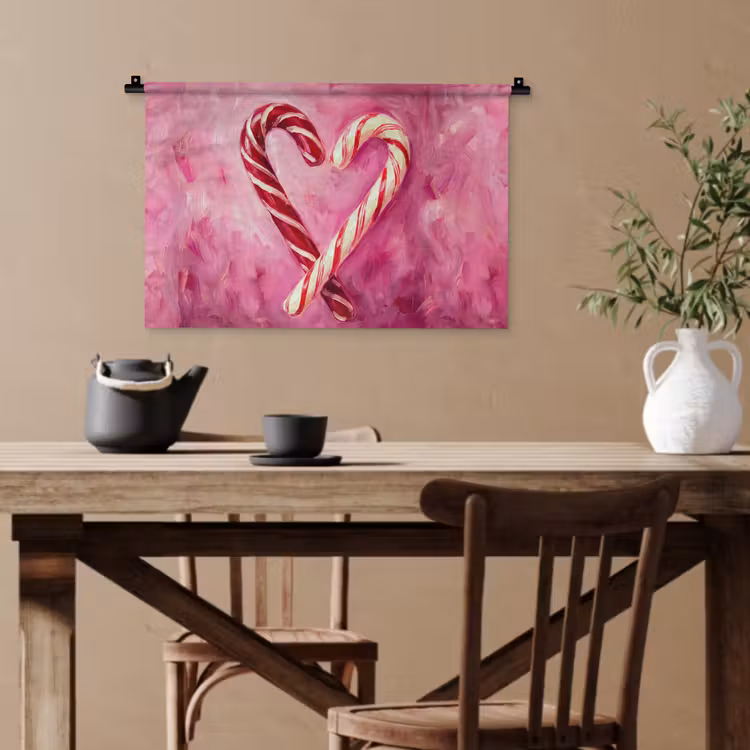 Wandteppich - Süßigkeiten – Herz – Rosa — 3