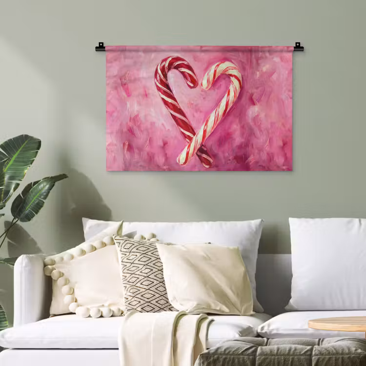 Wandteppich - Süßigkeiten – Herz – Rosa — 4