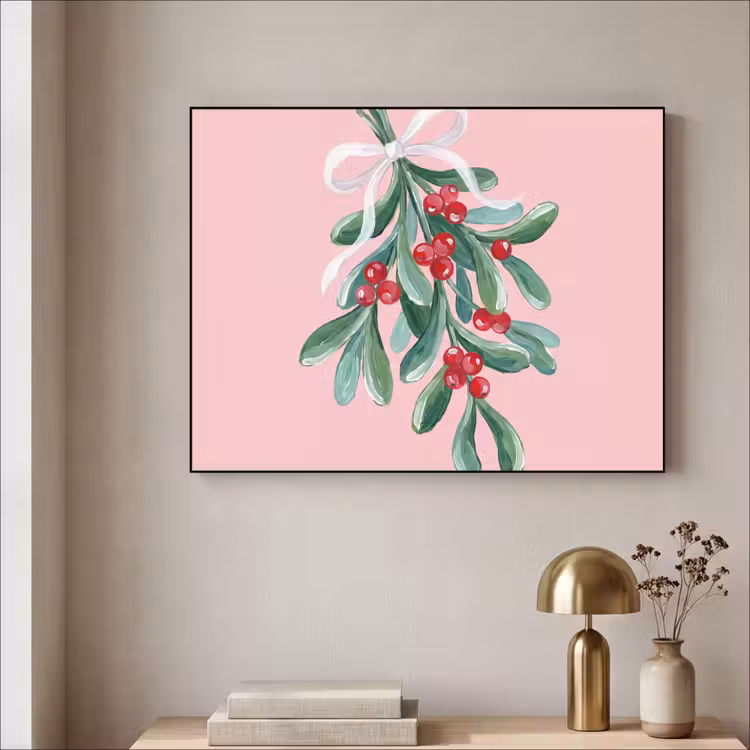 Art Frame - Pflanze – Weihnachten – Rosa — 4