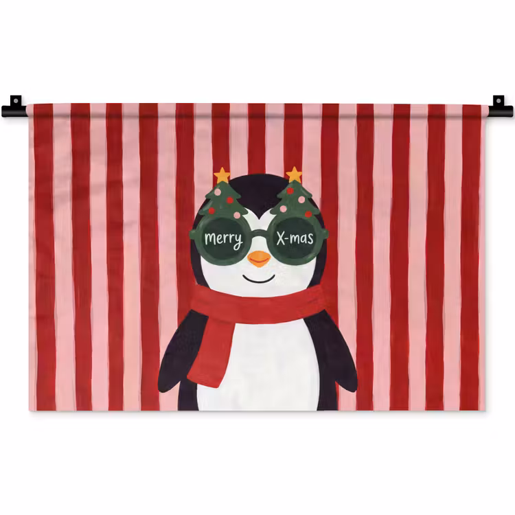 Wandteppich - Pinguin – Weihnachten – Illustration — 1
