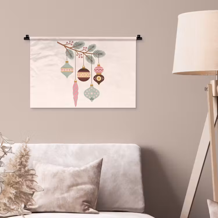 Wandteppich - Weihnachten – Christbaumschmuck – Zweig — 2