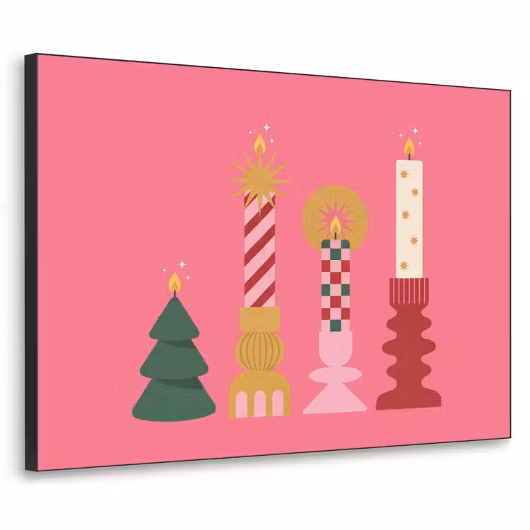Art Frame - Kerzen – Party – Rosa — 1