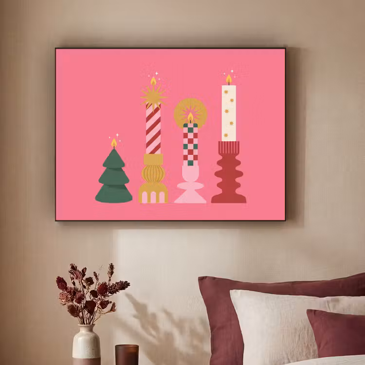 Art Frame - Kerzen – Party – Rosa — 2