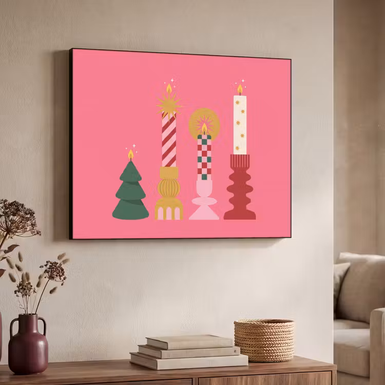 Art Frame - Kerzen – Party – Rosa — 3