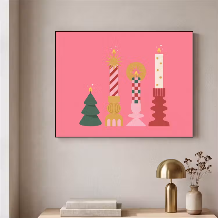 Art Frame - Kerzen – Party – Rosa — 4