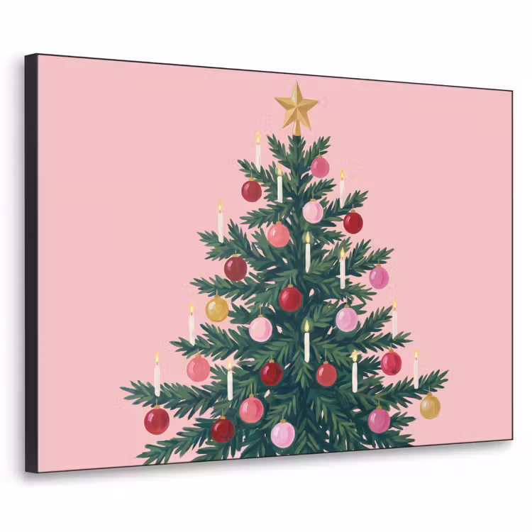 Art Frame - Weihnachtsbaum – Weihnachten – Rosa — 1