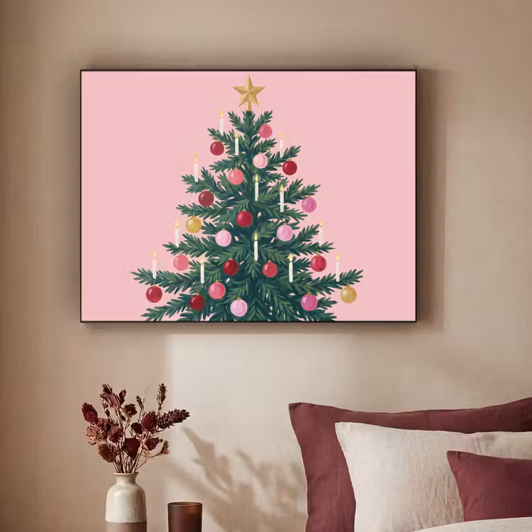 Art Frame - Weihnachtsbaum – Weihnachten – Rosa — 2