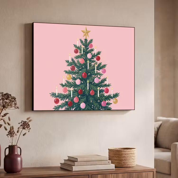Art Frame - Weihnachtsbaum – Weihnachten – Rosa — 3