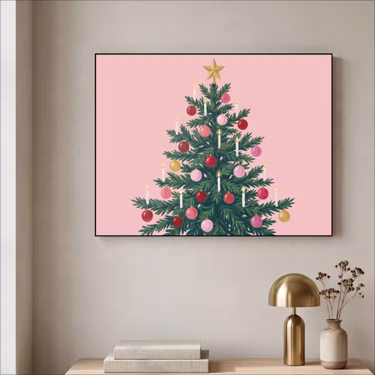 Art Frame - Weihnachtsbaum – Weihnachten – Rosa — 4