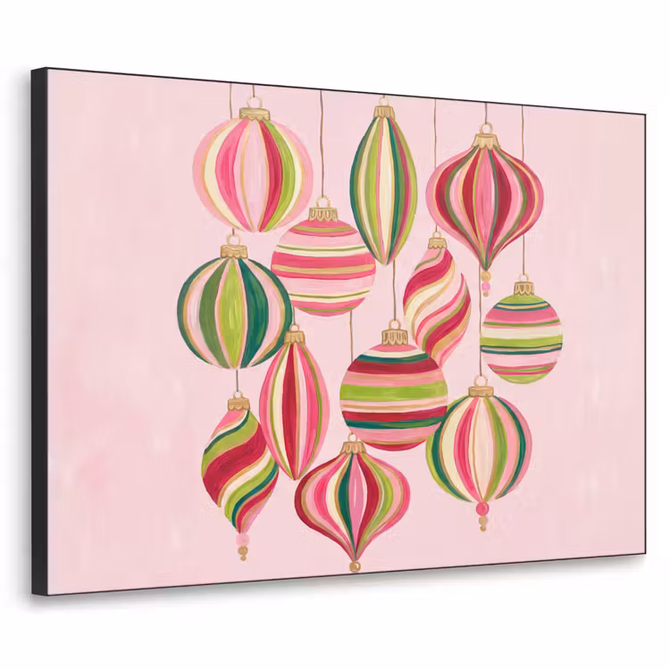 Art Frame - Weihnachtsdekoration – Gestreift – Rosa — 1
