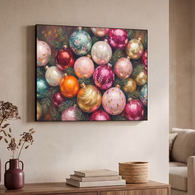 Art Frame - Weihnachtskugeln – Bunt – Festlich — 3