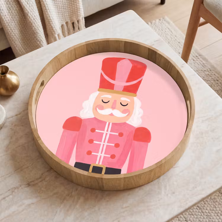 Tablett - Nussknacker – rosa Illustration — 2