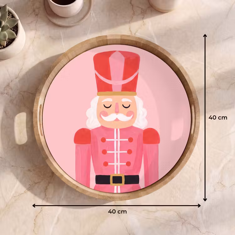 Tablett - Nussknacker – rosa Illustration — 9