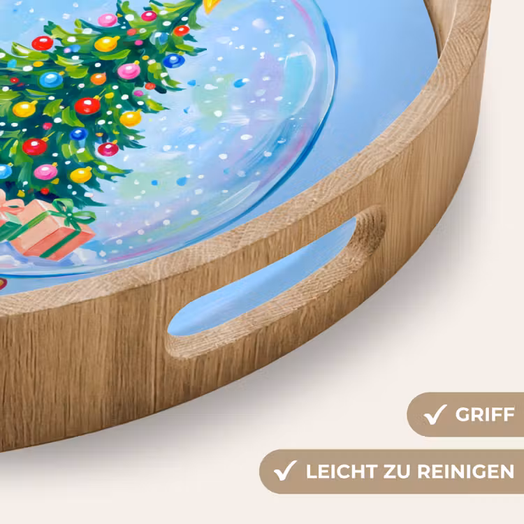 Tablett - Schneekugel – Weihnachten – Geschenke — 5
