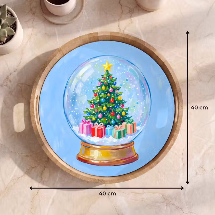 Tablett - Schneekugel – Weihnachten – Geschenke — 9