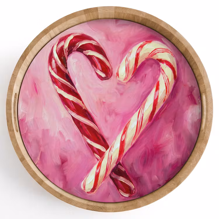 Tablett - Süßigkeiten – Herz – Rosa — 1