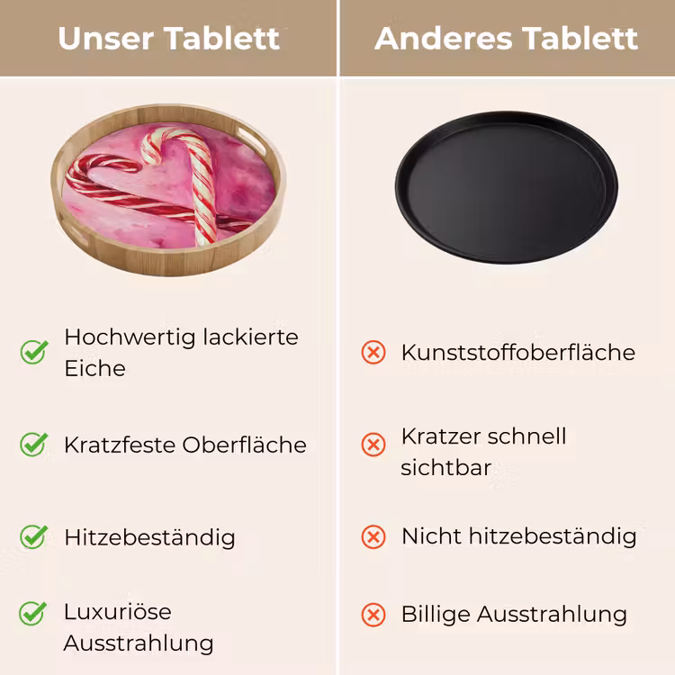 Tablett - Süßigkeiten – Herz – Rosa — 3