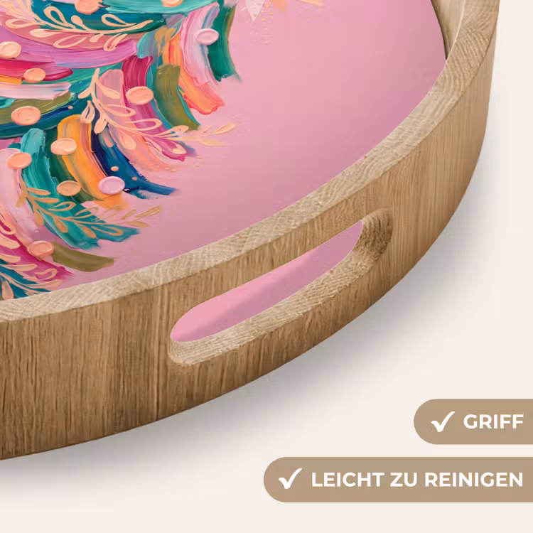 Tablett - Weihnachtsbaum – Abstrakt – Bunt — 5