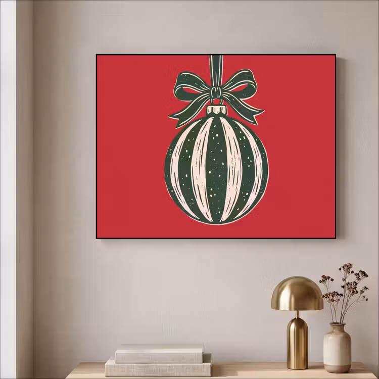 Art Frame - Weihnachtskugel – Weihnachten – Rot — 4