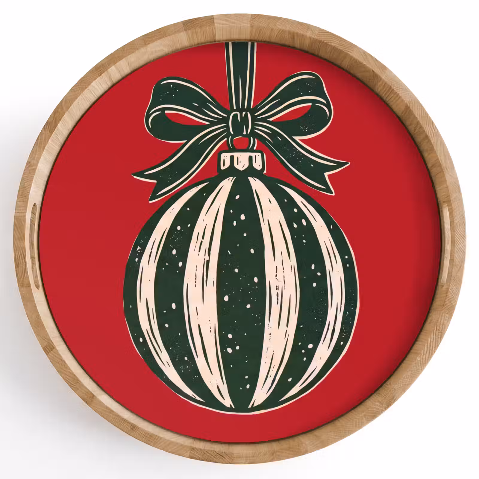 Tablett - Weihnachtskugel – Weihnachten – Rot — 1