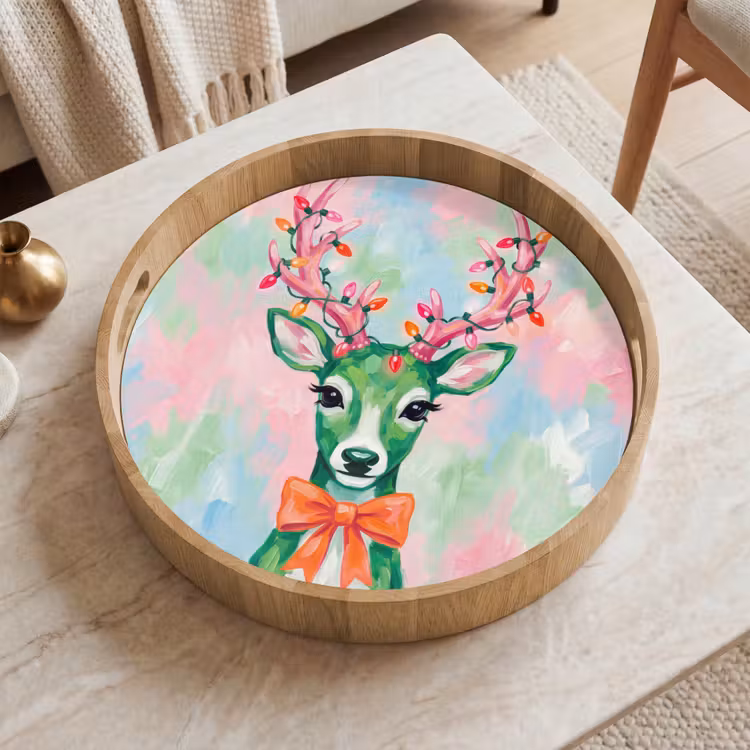 Tablett - Hirsch – Weihnachten – Tiere — 2