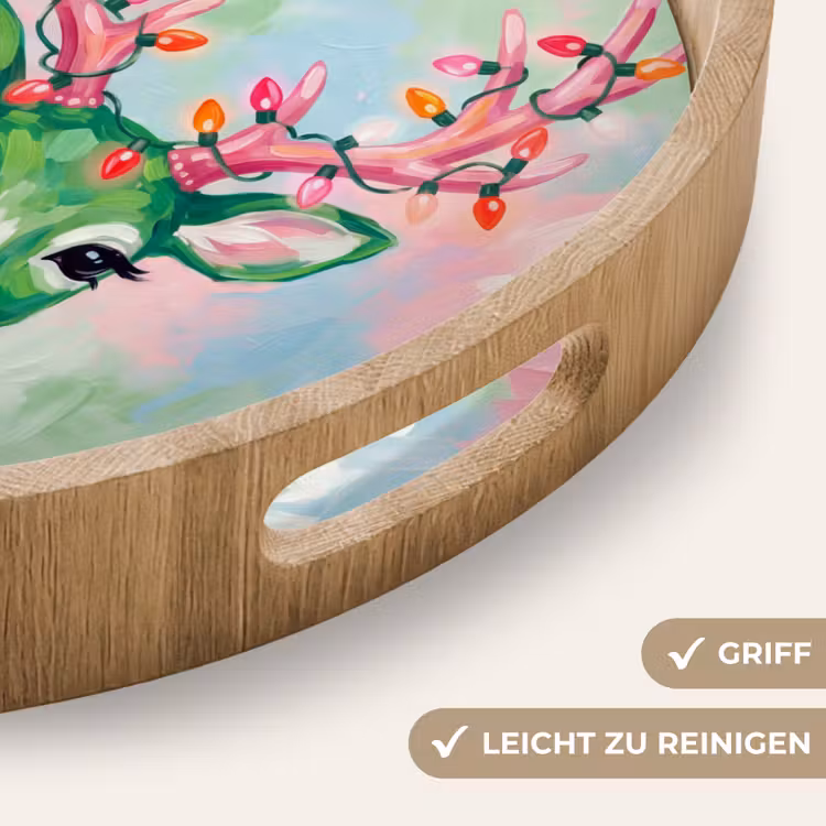 Tablett - Hirsch – Weihnachten – Tiere — 5