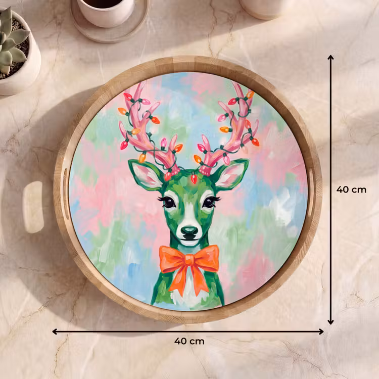 Tablett - Hirsch – Weihnachten – Tiere — 9