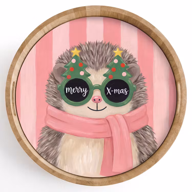 Tablett - Igel – Weihnachten – Illustration — 1