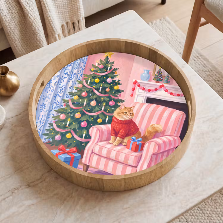 Tablett - Katze – Weihnachten – Inneneinrichtung — 2
