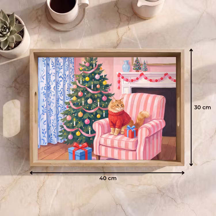 Tablett - Katze – Weihnachten – Inneneinrichtung — 9