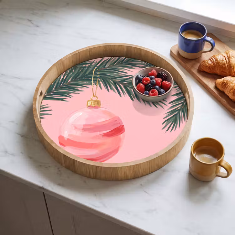 Tablett - Weihnachtskugel – Rosa – Weihnachten — 4